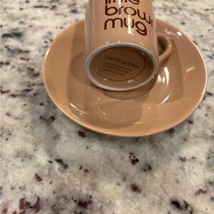Bloomingdale's Little Brown Mug and Saucer Set